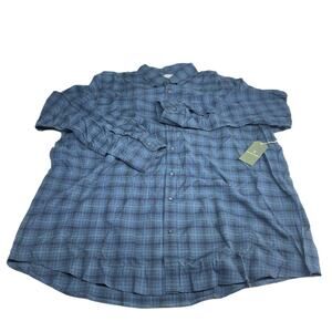 Mutual Weave Men's 2XLT Button-Down Shirt Indigo Shadow New